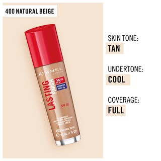 Foto 4 | Foto 4 | Base Rimmel London Lasting Finish 25 Hr 400, Color Beige Natural - Venta Internacional.