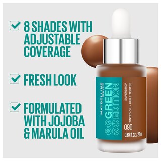 Foto 4 | Foto 4 | Base De Aceite Teñido Superdrop De Makeup Maybelline Green Edition, 75 Ml - Venta Internacional.