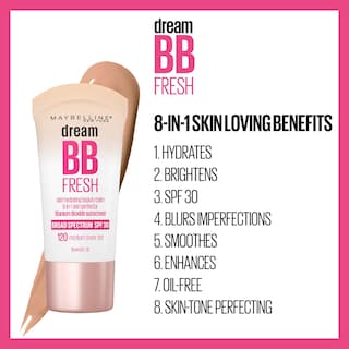 Foto 5 | Foto 5 | Crema Bb Maybelline Dream Fresh Skin Hidratante Spf30 30 30 Ml - Venta Internacional.