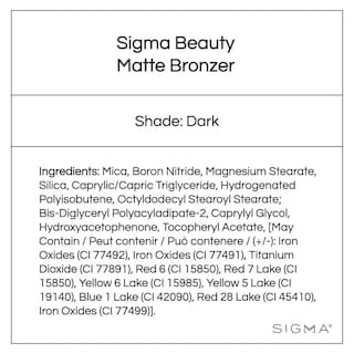 Foto 5 | Foto 5 | Bronzer Sigma Beauty Matte Longwear Light (dark) Para Rostro - Venta Internacional.
