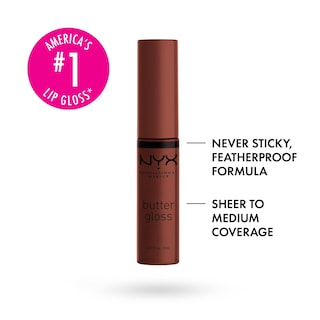 Foto 2 | Foto 2 | Brillo de Labios Nyx Professional Makeup Butter Gloss Brown Sugar - Venta Internacional