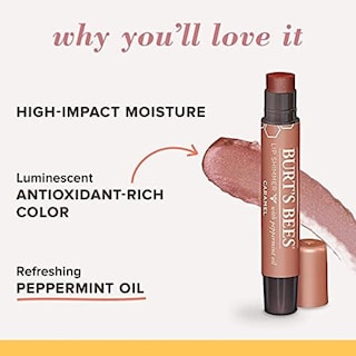 Foto 6 | Foto 6 | Set De Tinte Labial Burt's Bees Shimmer Caramel Hidratante, Paquete De 4 - Venta Internacional.