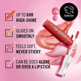 Foto 3 | Foto 3 | Brillo De Labios Rimmel Stay Glossy 345 Pop Fizz Pink 5.3 Ml - Venta Internacional.