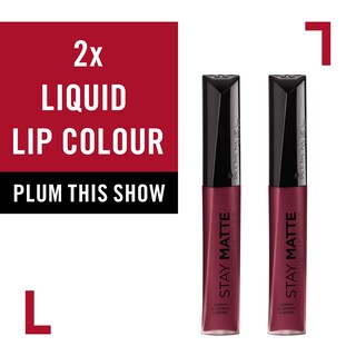 Foto 2 | Foto 2 | Lápiz Labial Rimmel Stay Matte Liquid Plum This Show 6.2 Ml (x2) - Venta Internacional.
