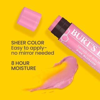 Foto 2 | Foto 2 | Bálsamo Labial Burt's Bees Long Lasting Pink Blossom, Paquete De 2 - Venta Internacional.