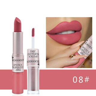 Foto 2 | Foto 2 | Brillo De Labios Mate Mate De Doble Cabezal De 12 Colores Lipstick Huoguo - Venta Internacional.