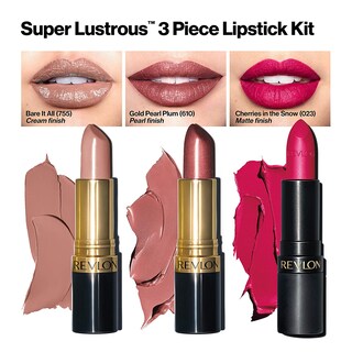 Foto 3 | Foto 3 | Venta Internacional - Lápiz Labial Super Lustrous Juego de 3 Colores de Labios Multiacabado Crema Perlado y Mate