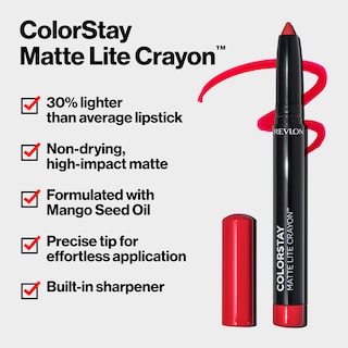 Foto 3 | Foto 3 | Lápiz Labial Revlon Colorstay Matte Lite Crayon 004 Take Flight - Venta Internacional