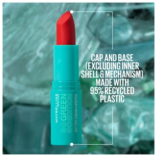 Foto 6 | Foto 6 | Lápiz Labial Maybelline Green Edition Butter Cream Rainforest 3.5 Ml - Venta Internacional.