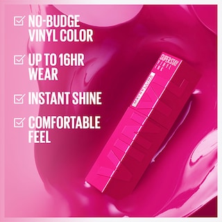 Foto 2 | Foto 2 | Lápiz Labial Maybelline Super Stay Vinyl Ink Edgy 16hr, 1 Unidad - Venta Internacional.