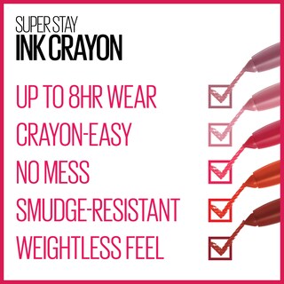 Foto 3 | Foto 3 | Lápiz Labial Maybelline Super Stay Ink Crayon Precision Tip - Venta Internacional.