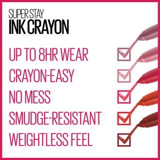 Foto 7 | Foto 7 | Lápiz Labial Maybelline Super Stay Ink Crayon Precision Tip - Venta Internacional.