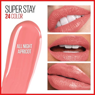 Foto 3 | Foto 3 | Lápiz Labial Líquido Maybelline Super Stay 24 All Night Apricot - Venta Internacional.