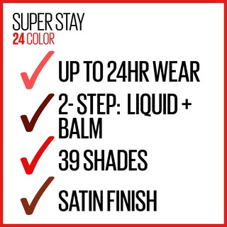 Foto 7 | Foto 7 | Lápiz Labial Maybelline Super Stay 24 2-step Copper Glisten X2 - Venta Internacional.