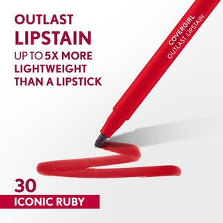 Foto 2 | Foto 2 | Lápiz Labial Covergirl Outlast Iconic Ruby 30, Vegano, 1,7 Ml - Venta Internacional.