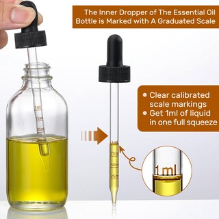 Foto 4 | Foto 4 | Frascos Cuentagotas De Vidrio Aozita 120 Ml (4 Oz) Con Gotero Medido - Venta Internacional.