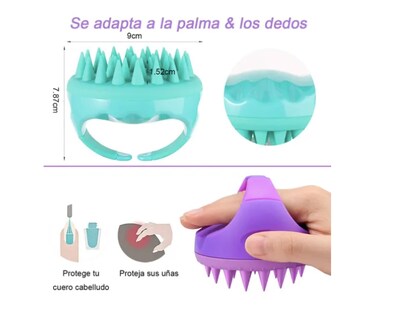 Foto 4 | Foto 4 | Masajeador De Cuero Cabelludo, 2 Cepillos Para Ducha Cabello