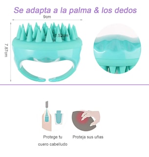 Foto 4 | Foto 4 | Masajeador De Cuero Cabelludo 2 Cepillos Verde Y Rosa
