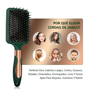 Foto 2 | Foto 2 | Herramientas De Peluquería Peine Redondo 4 Unidades Verde Con Negro