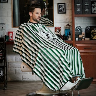 Foto 3 | Foto 3 | Capa Para Barberia Mandil Ecomlab Estilista Barbero Corte(verde Rayas)