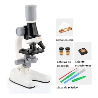 Foto 2 | Foto 2 | Kit De Microscopio Compuesto De 100x A 450x Con Luz - Negro - Venta Internacional.