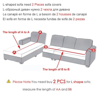 Foto 5 | Foto 5 | Funda De Sofá Mular, Elástica, Neutra, Combinable, Tipo L, Plateada - Venta Internacional.