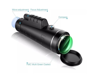 Foto 2 | Foto 2 | Zoom Monocular de 40x60 a Prueba de Agua con Visión Nocturna - Venta Internacional