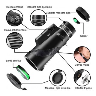 Foto 2 | Foto 2 | Telescopio Hd Para Lente De Teléfono Celular Con Trípode Lab.g Negro