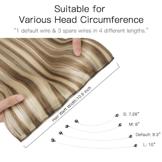 Foto 4 | Foto 4 | Extensiones De Cabello Con Alambre Hotbanana, 18 Pulgadas, 95 G, Color Marrón Ceniza - Venta Internacional.