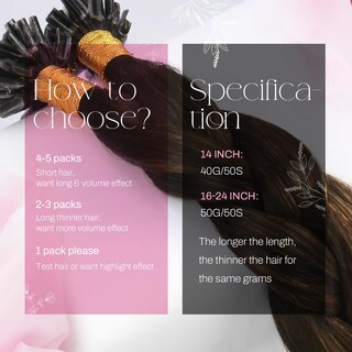 Foto 3 | Foto 3 | Extensiones De Cabello Moresoo U Tip Balayage De Marrón Oscuro A Mediano - Venta Internacional.