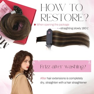 Foto 5 | Foto 5 | Extensiones De Cabello Moresoo U Tip Balayage De Marrón Oscuro A Mediano - Venta Internacional.