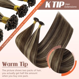 Foto 2 | Foto 2 | Extensiones De Cabello Sunny Hair Ktip Human Hair, 18 Pulgadas, 50 G, Color Marrón - Venta Internacional.