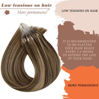 Foto 5 | Foto 5 | Extensiones De Cabello Micro Link Sunny Hair Brown Highlight 55 Cm - Venta Internacional.