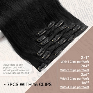 Foto 3 | Foto 3 | Extensiones De Cabello Sunny Hair Pinza En Cabello Humano Liso De 14 Cm - Venta Internacional.