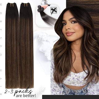 Foto 5 | Foto 5 | Extensiones de Cabello Moresoo Sew In Brown Ombre Human Hair 14'' - Venta Internacional
