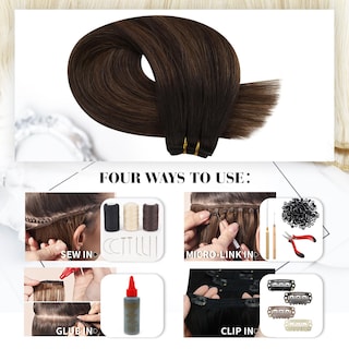 Foto 7 | Foto 7 | Extensiones de Cabello Moresoo Sew In Brown Ombre Human Hair 14'' - Venta Internacional