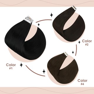 Foto 7 | Foto 7 | Extensiones De Cabello Con Cinta Adhesiva Sunny Hair Darkest Brown 14 Pulgadas 25 G - Venta Internacional.