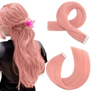 Foto 1 | Foto 1 | Extensiones De Cabello Humano Rosa Moresoo Con Cinta Adhesiva, 40 Cm, 10 Unidades/25 G - Venta Internacional.