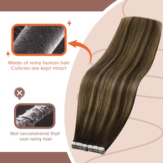 Foto 2 | Foto 2 | Extensiones De Cabello Con Cinta Adhesiva Sunny Hair Brown Balayage De 14 Pulgadas - Venta Internacional.