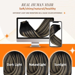 Foto 6 | Foto 6 | Extensiones De Cabello Con Clip, De Color Negro Brillante A Marrón Medio - Venta Internacional.