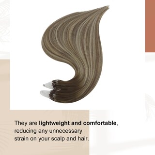 Foto 6 | Foto 6 | Extensiones De Cabello Full Shine Micro Link De 22 Pulgadas, Marrón, Marrón Ceniza/rubio - Venta Internacional.