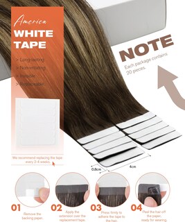 Foto 3 | Foto 3 | Extensiones De Cabello Con Cinta Adhesiva Sunny Hair Balayage Brown #4 Mix #27 - Venta Internacional.