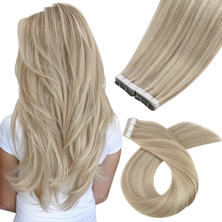 Foto 1 | Foto 1 | Extensiones De Cabello Con Cinta Adhesiva Moresoo Blonde, 12 Pulgadas, 40 Piezas, 60 G, #18 /613 - Venta Internacional.