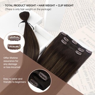 Foto 2 | Foto 2 | Extensiones De Cabello Liso Con Clip, Cabello Humano Liso, 18 Cm - Venta Internacional.