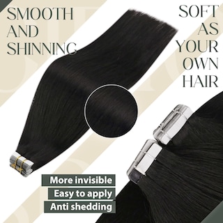 Foto 2 | Foto 2 | Extensiones De Cabello Con Cinta Adhesiva Sunny Hair Straight Natural Black - Venta Internacional.