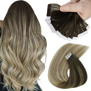 Foto 1 | Foto 1 | Extensiones De Cabello Con Cinta Adhesiva Sunny Hair De Color Castaño Oscuro A Rubio Dorado - Venta Internacional.