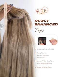 Foto 7 | Foto 7 | Extensiones De Cabello Sunny Hair Tape En Color Marrón Oscuro #4, 50 G, 60 Cm - Venta Internacional.