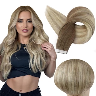 Foto 1 | Foto 1 | Extensiones De Pelo Con Cinta Adhesiva Full Shine 45 Cm Balayage 8/60/18 - Venta Internacional.