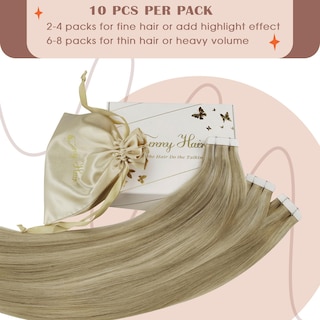 Foto 3 | Foto 3 | Extensiones De Cabello Con Cinta Adhesiva Sunny Hair Golden Blonde 24 Pulgadas - Venta Internacional.