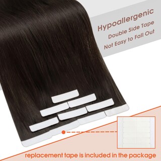 Foto 4 | Foto 4 | Extensiones De Cabello Con Cinta Adhesiva Sunny Hair Darkest Brown Color 2 - Venta Internacional.
